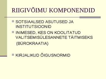 VÕIM ÜHISKONNAS #8