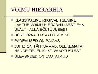 VÕIM ÜHISKONNAS #10