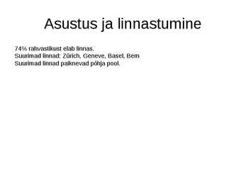 Šveitsi rahvastik ja linnastumine #5