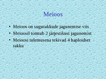 Paljunemine ja areng #14