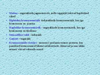 Paljunemine ja areng #3