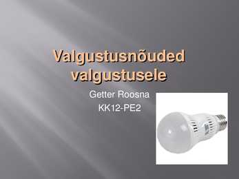Valgustusnõuded valgustusele