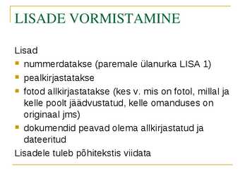 Soovitusi uurimustööks #18