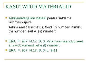 Soovitusi uurimustööks #24