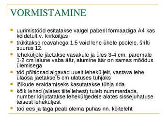 Soovitusi uurimustööks #29