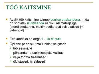 Soovitusi uurimustööks #31