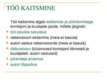 Soovitusi uurimustööks #32
