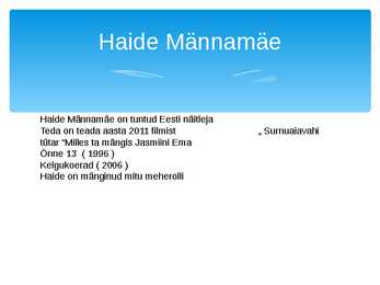Haide Männamäe #2