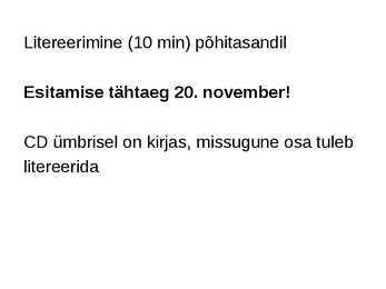 Eesti keele allkeeled literatsioon #2