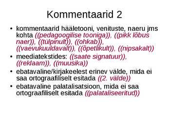 Eesti keele allkeeled literatsioon #21