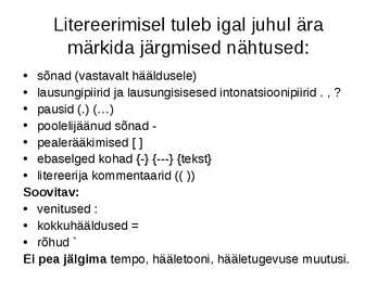Eesti keele allkeeled literatsioon #5