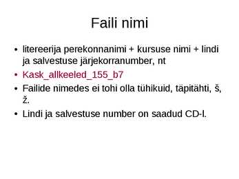 Eesti keele allkeeled literatsioon #42