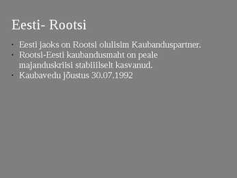 Eesti ja Rootsi vaheline kaubavedu #2