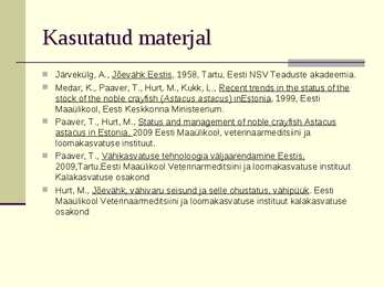 Jõevähi arvukuse muutus Eestis #14