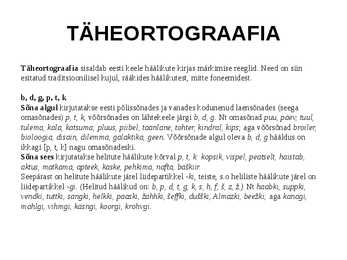 Sissejuhatus ortograafiasse #2