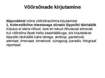 Sissejuhatus ortograafiasse #14