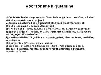 Sissejuhatus ortograafiasse #8