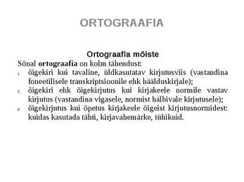 Sissejuhatus ortograafiasse