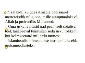 Islami kunsti ja kultuuri esitlus #2