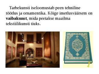 Islami kunsti ja kultuuri esitlus #32