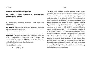 Segude lahutamine ja identifitseerimine kromatograafilisel meetodil #2