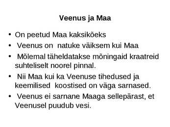 Veenus - presentatisioon #4