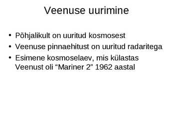 Veenus - presentatisioon #8
