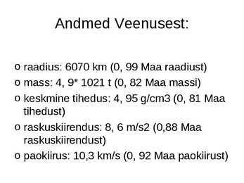 Veenus - presentatisioon #9