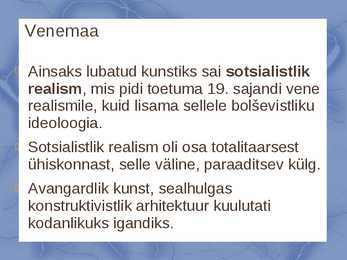 KUNSTI ARENG AASTATEL 1918-1939 #5