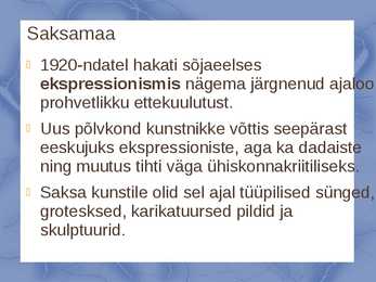 KUNSTI ARENG AASTATEL 1918-1939 #7