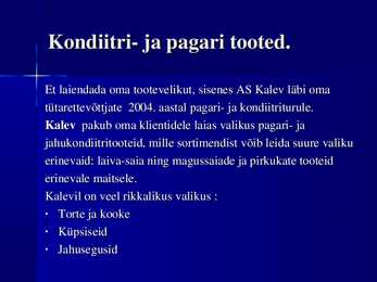AS Kalev- esitlus #3