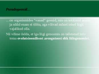 Evolutsiooni tõendid #11