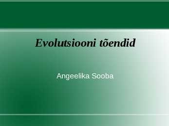 Evolutsiooni tõendid