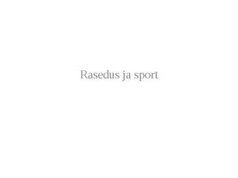 Rasedus ja sport