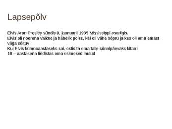 Elvis Presley #3