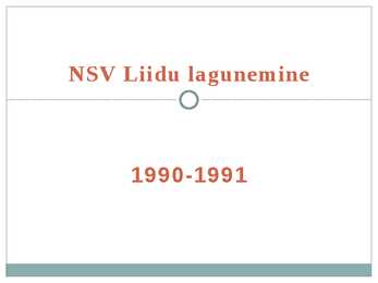 NSV Liidu lagunemine