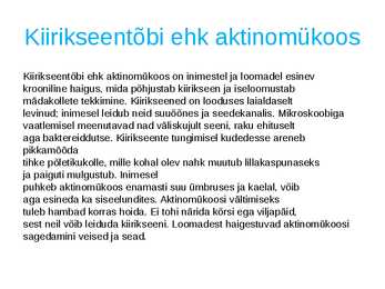 Inimeste parasiitseened #7