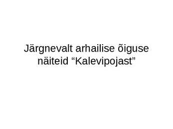 Arhailine õigus #15
