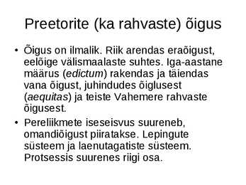 Arhailine õigus #60