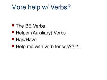 Chpt 12 Verb Tenses #38