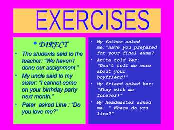 Direct and indirect speech revs #16
