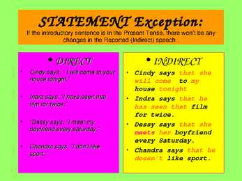 Direct and indirect speech revs #7