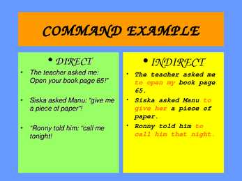 Direct and indirect speech revs #9