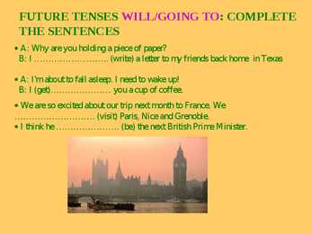FUTURE TENSES-WILL- GOING TO #8