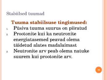 Tuumafüüsika ja elementaarosakeste füüsika #14