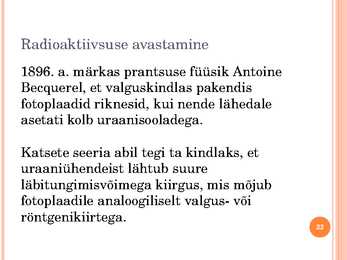 Tuumafüüsika ja elementaarosakeste füüsika #22