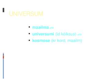 Kosmoloogia #13