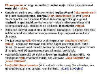 Miks on kooli kohustuslikus õppekavas bioloogia #11