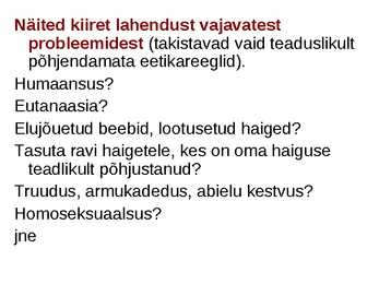 Miks on kooli kohustuslikus õppekavas bioloogia #7
