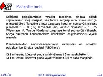 Soojuspumbad Konspekt #103
